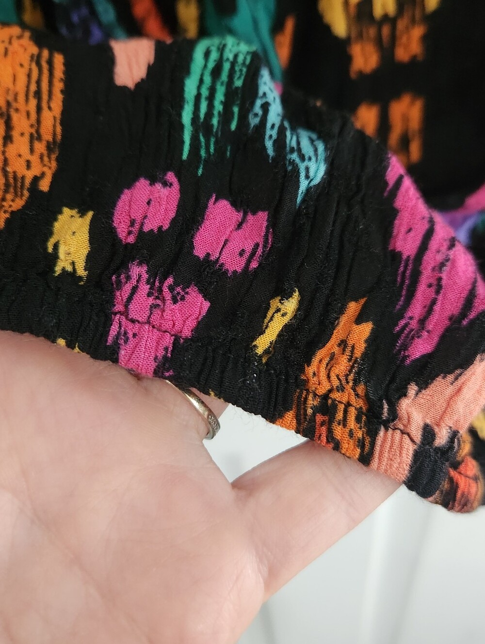 Christian Siriano gauzey vibrant colorful abstract blouse XL maximalism artsy - Picture 6 of 11
